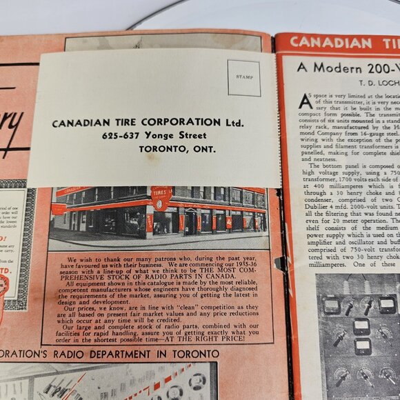 1935-1936 Canadian Tire Confidential Radio Vintage Catalog Rare Vancouver Canada - Picture 11 of 16
